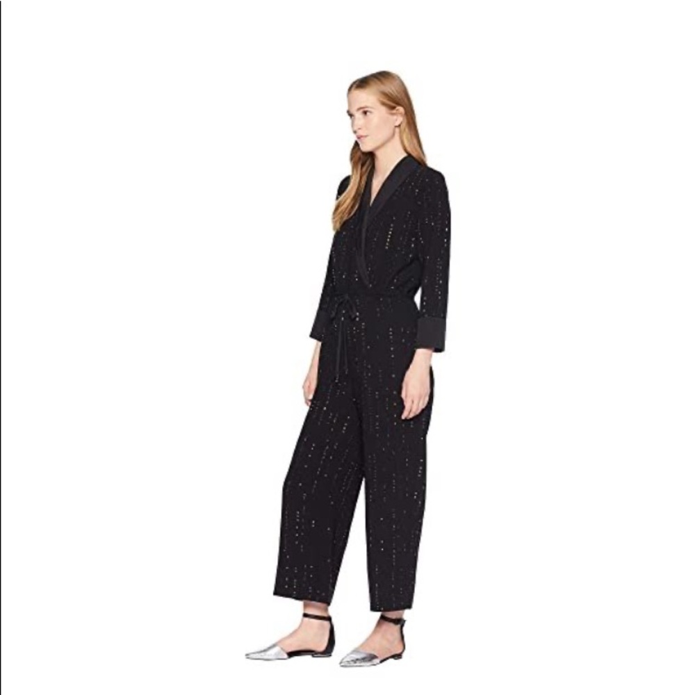 Trina Turk Celebration blk beaded jumpsuit sz 4 ๐ - Picture 4 of 11